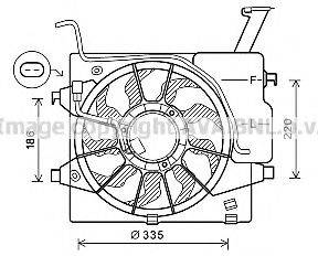 AVA QUALITY COOLING KA7536 Вентилятор, охолодження двигуна