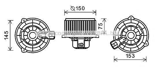 AVA QUALITY COOLING KA8243 Електродвигун, вентиляція салону