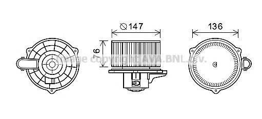 AVA QUALITY COOLING KA8248 Електродвигун, вентиляція салону