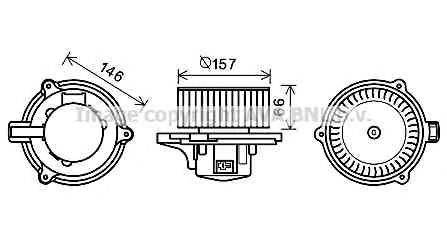 AVA QUALITY COOLING KA8250 Електродвигун, вентиляція салону