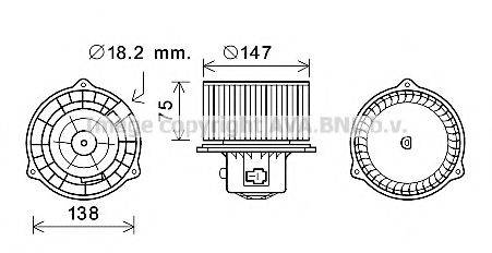 AVA QUALITY COOLING KA8256 Електродвигун, вентиляція салону