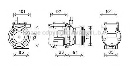 AVA QUALITY COOLING KAAK145 Компресор, кондиціонер