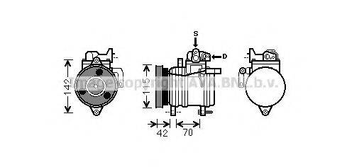 AVA QUALITY COOLING KAK121 Компресор, кондиціонер