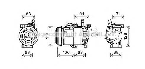 AVA QUALITY COOLING KAK144 Компресор, кондиціонер