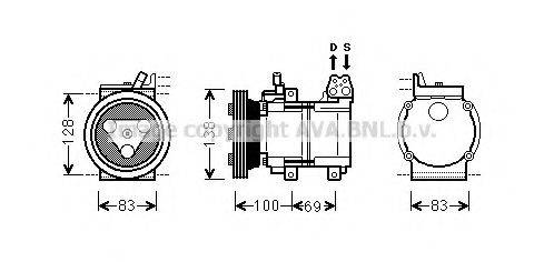 AVA QUALITY COOLING KAK156 Компресор, кондиціонер