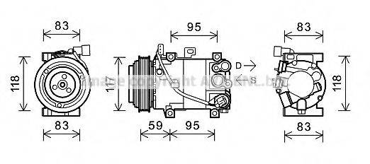 AVA QUALITY COOLING KAK193 Компресор, кондиціонер