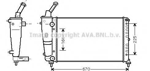 AVA QUALITY COOLING LC2081 Радіатор, охолодження двигуна