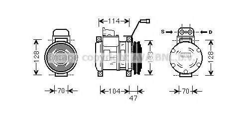 AVA QUALITY COOLING MEK189 Компресор, кондиціонер