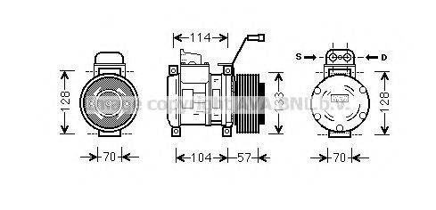 AVA QUALITY COOLING MEK190 Компресор, кондиціонер