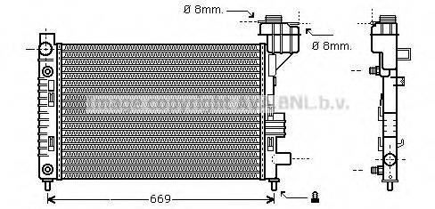 AVA QUALITY COOLING MS2248 Радіатор, охолодження двигуна