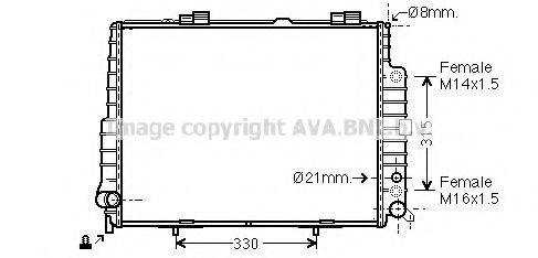 AVA QUALITY COOLING MS2304 Радіатор, охолодження двигуна