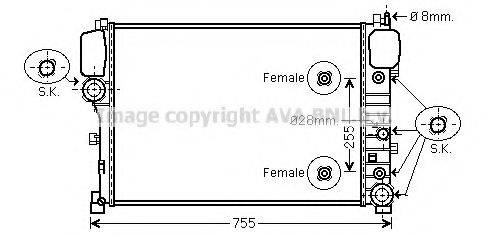 AVA QUALITY COOLING MS2469 Радіатор, охолодження двигуна