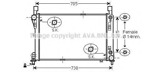 AVA QUALITY COOLING MS2478 Радіатор, охолодження двигуна