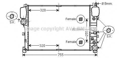 AVA QUALITY COOLING MS2492 Радіатор, охолодження двигуна