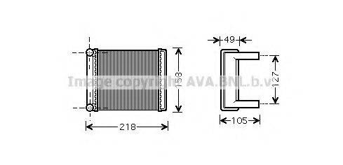 AVA QUALITY COOLING MS6385 Теплообмінник, опалення салону