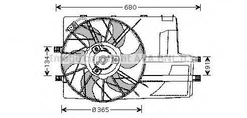 AVA QUALITY COOLING MS7511 Вентилятор, охолодження двигуна