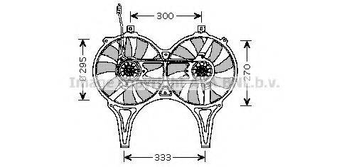 AVA QUALITY COOLING MS7514 Вентилятор, охолодження двигуна