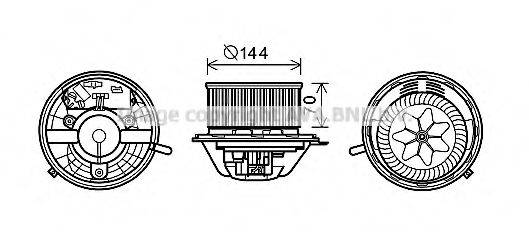 AVA QUALITY COOLING MS8608 Електродвигун, вентиляція салону