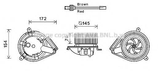 AVA QUALITY COOLING MS8627 Електродвигун, вентиляція салону