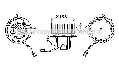 AVA QUALITY COOLING MS8629 Електродвигун, вентиляція салону