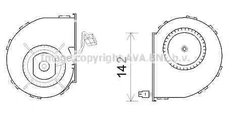 AVA QUALITY COOLING MS8642 Електродвигун, вентиляція салону