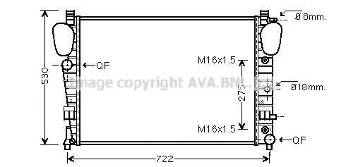 AVA QUALITY COOLING MSA2306 Радіатор, охолодження двигуна