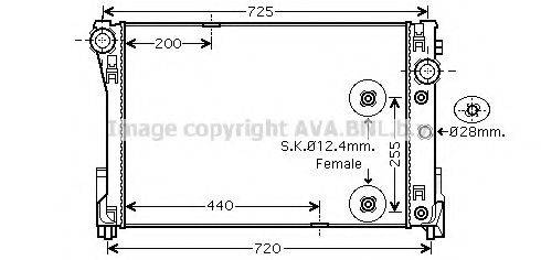 AVA QUALITY COOLING MSA2475 Радіатор, охолодження двигуна