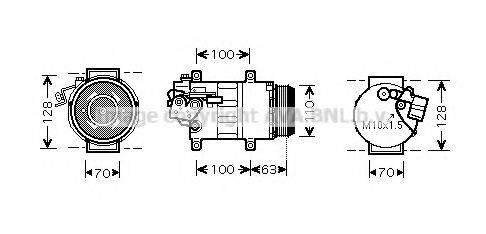 AVA QUALITY COOLING MSAK434 Компресор, кондиціонер