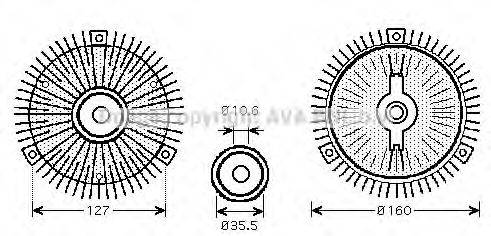 AVA QUALITY COOLING MSC412 Зчеплення, вентилятор радіатора