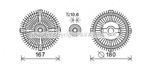 AVA QUALITY COOLING MSC500 Зчеплення, вентилятор радіатора