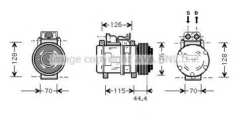 AVA QUALITY COOLING MSK116 Компресор, кондиціонер