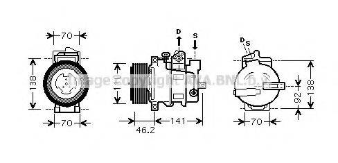 AVA QUALITY COOLING MSK427 Компресор, кондиціонер