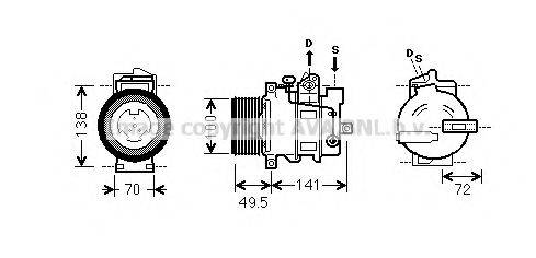 AVA QUALITY COOLING MSK476 Компресор, кондиціонер