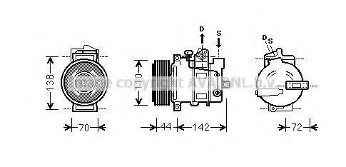 AVA QUALITY COOLING MSK571 Компресор, кондиціонер