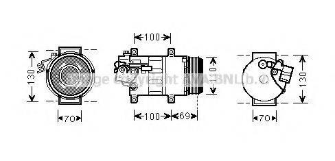 AVA QUALITY COOLING MSK576 Компресор, кондиціонер