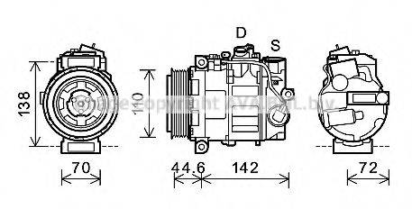 AVA QUALITY COOLING MSK611 Компресор, кондиціонер