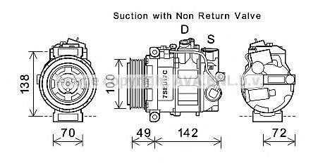 AVA QUALITY COOLING MSK638 Компресор, кондиціонер