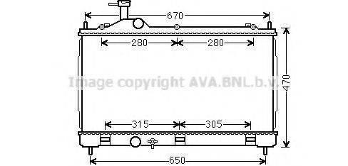 AVA QUALITY COOLING MT2256 Радіатор, охолодження двигуна