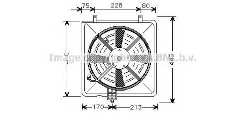 AVA QUALITY COOLING MT7503 Вентилятор, охолодження двигуна