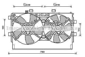 AVA QUALITY COOLING MT7530 Вентилятор, охолодження двигуна