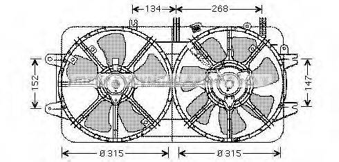 AVA QUALITY COOLING MZ7519 Вентилятор, охолодження двигуна