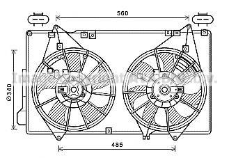 AVA QUALITY COOLING MZ7553 Вентилятор, охолодження двигуна