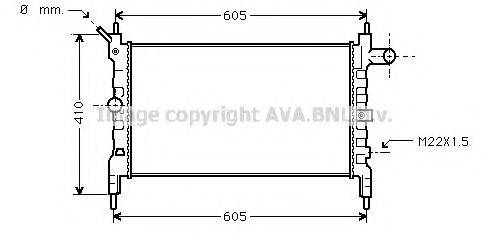 AVA QUALITY COOLING OL2023 Радіатор, охолодження двигуна