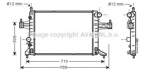 AVA QUALITY COOLING OL2304 Радіатор, охолодження двигуна