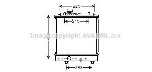 AVA QUALITY COOLING OL2382 Радіатор, охолодження двигуна