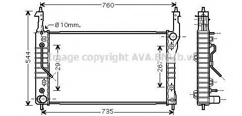 AVA QUALITY COOLING OL2424 Радіатор, охолодження двигуна