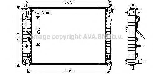 AVA QUALITY COOLING OL2434 Радіатор, охолодження двигуна