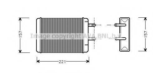 AVA QUALITY COOLING OL6001 Теплообмінник, опалення салону