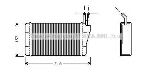 AVA QUALITY COOLING OL6008 Теплообмінник, опалення салону