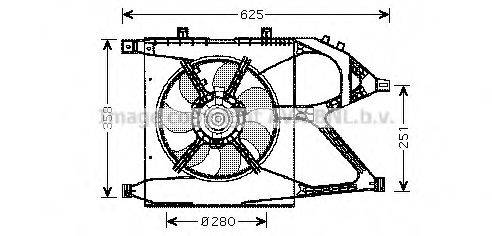 AVA QUALITY COOLING OL7517 Вентилятор, охолодження двигуна